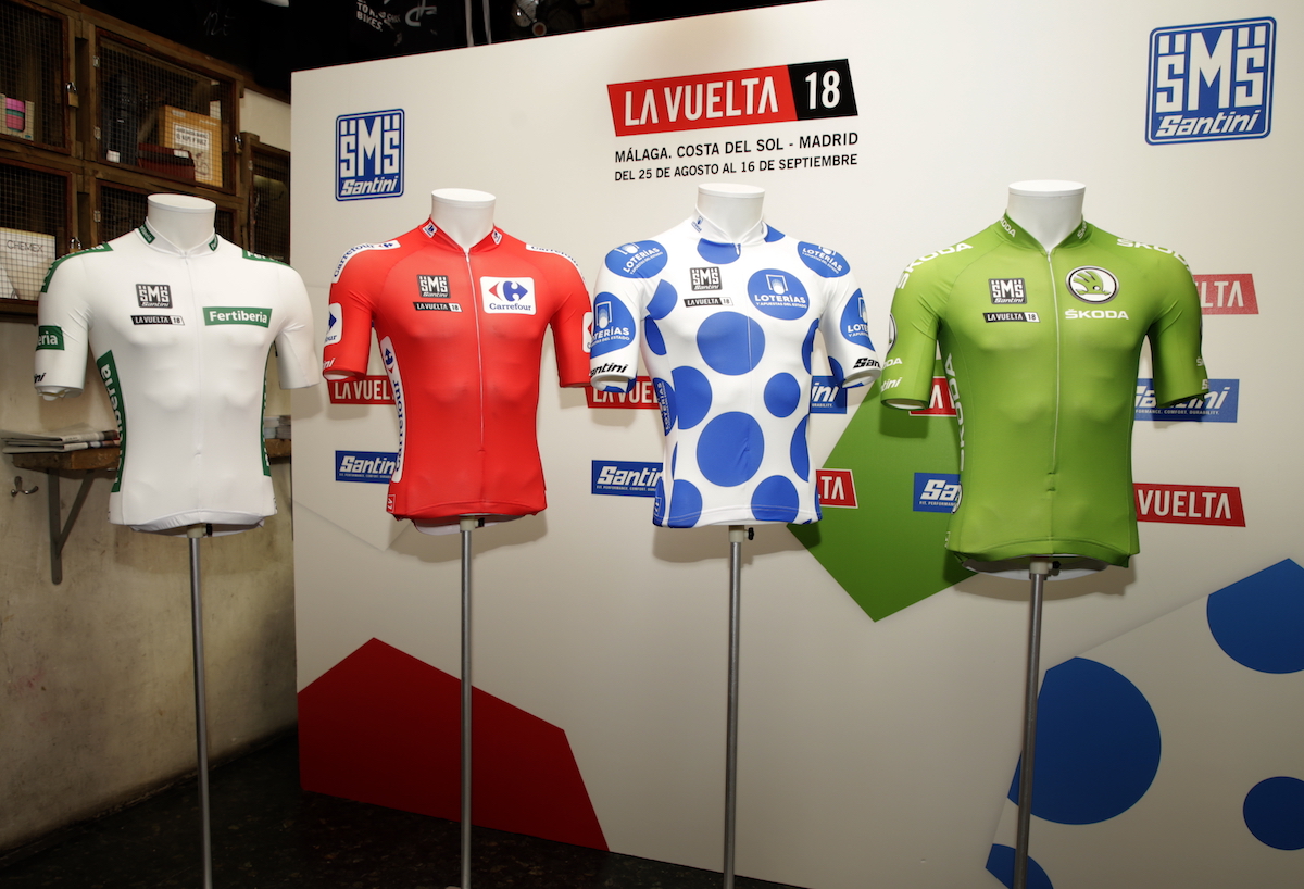 2018 La Vuelta White Combination Classification Cycling Jersey Made by Santini